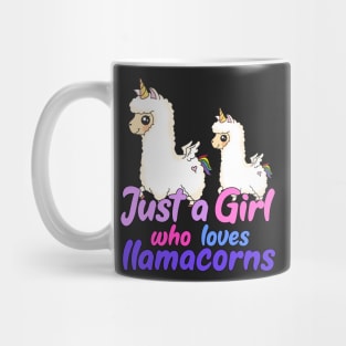 Just A Girl Who Loves llamacorns Gift print Mug